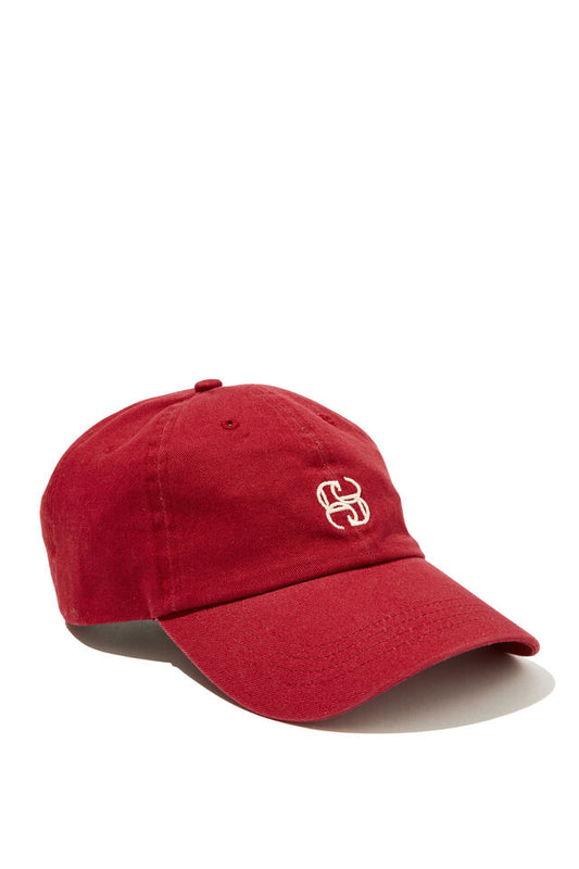 Ceres Monogram Cap Leopard Deep Red