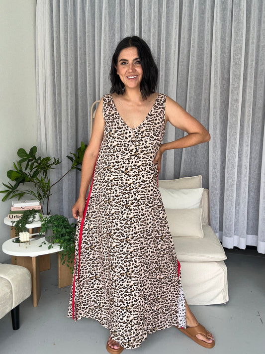 Jaya Leopard Maxi Dress