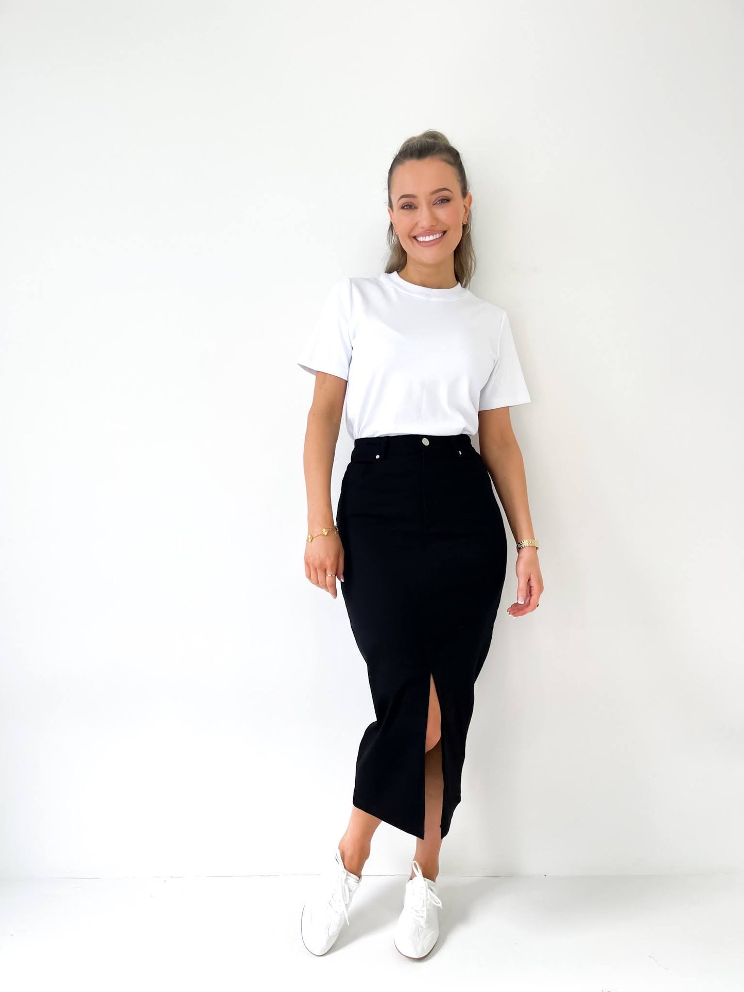 Kenza Denim Skirt Black