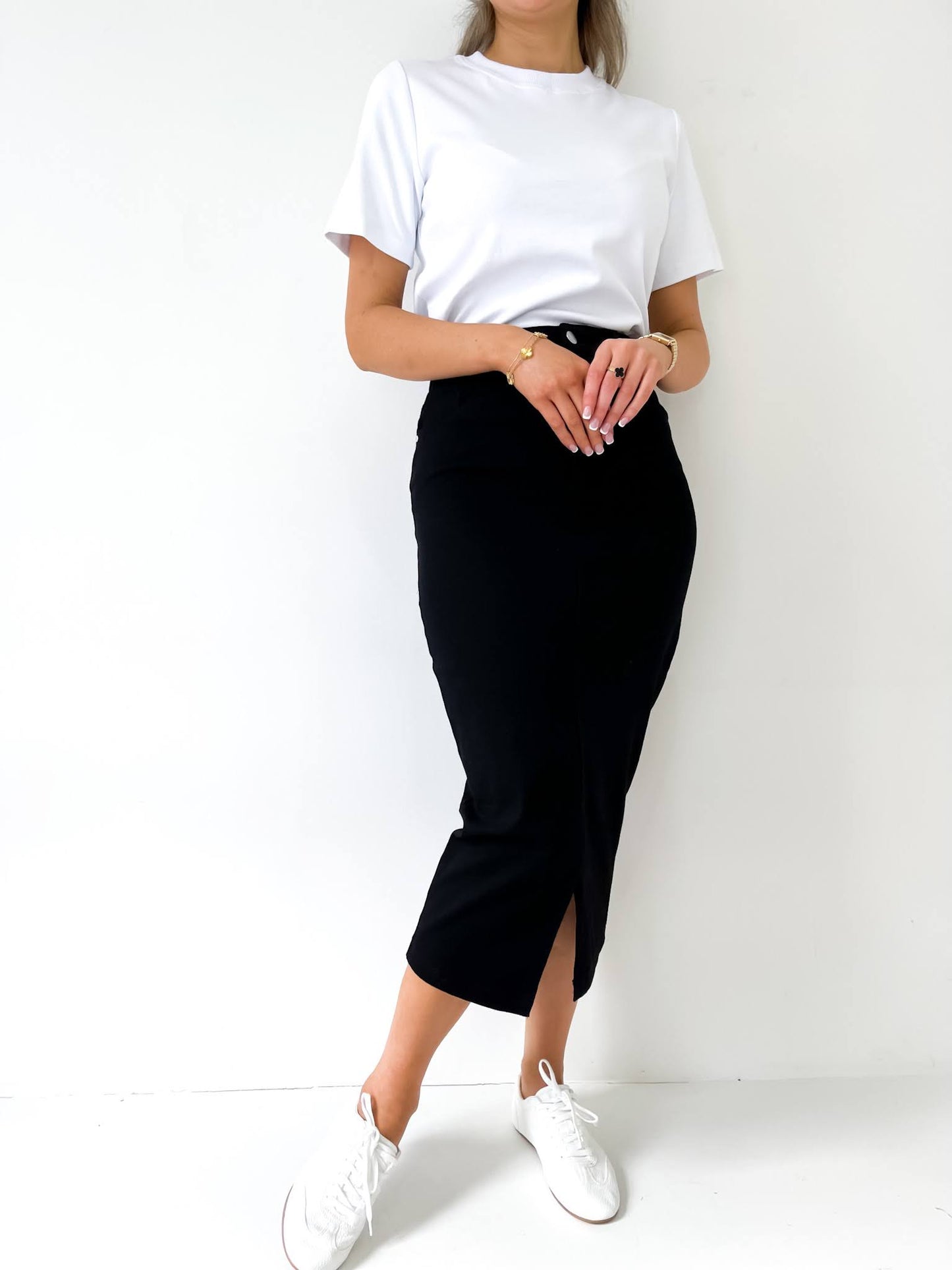 Kenza Denim Skirt Black