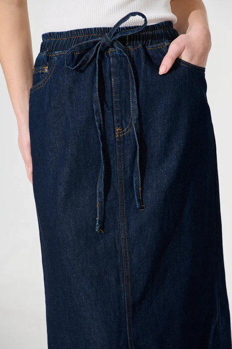 Luca Maxi Denim Skirt Indigo