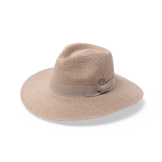 Fiona Wide Brim Fedora Sandstone