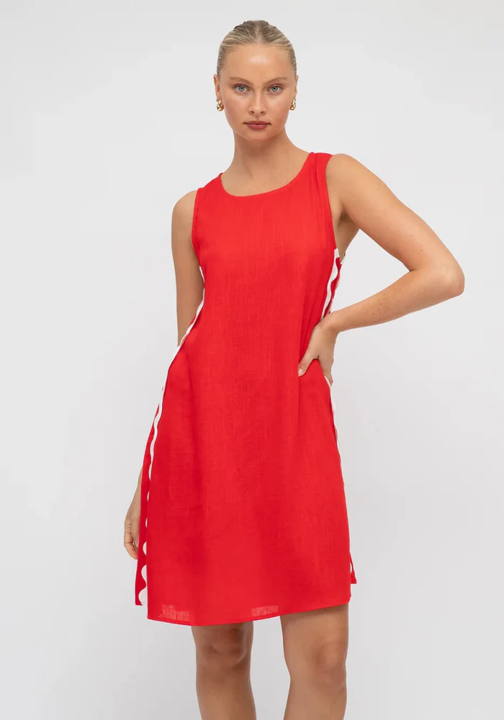 Rosie Shift Dress Red