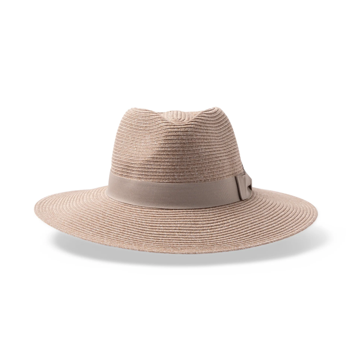 Fiona Wide Brim Fedora Sandstone