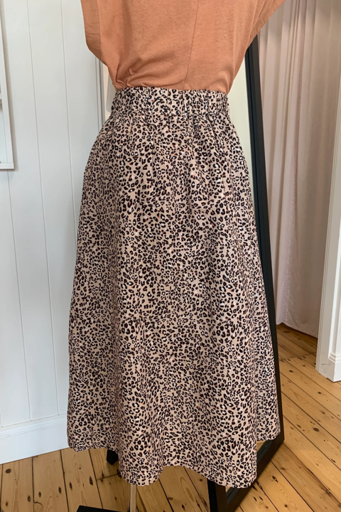 Lily Linen Skirt Leopard