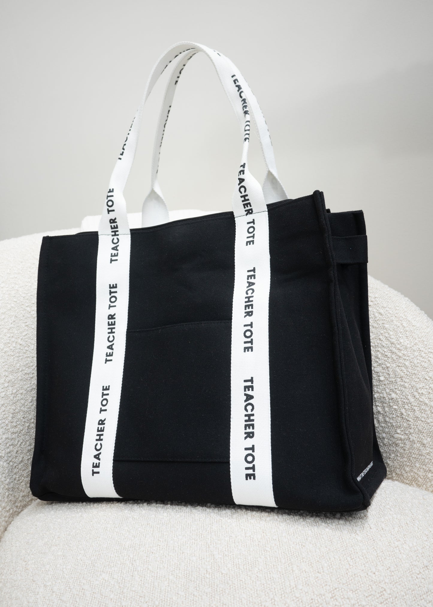 Teacher Tote Black/White