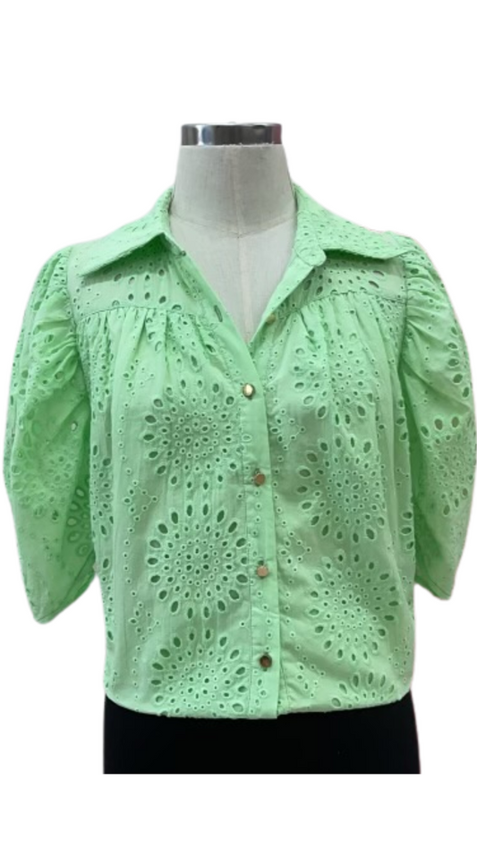 Camille Shirt Lime Green