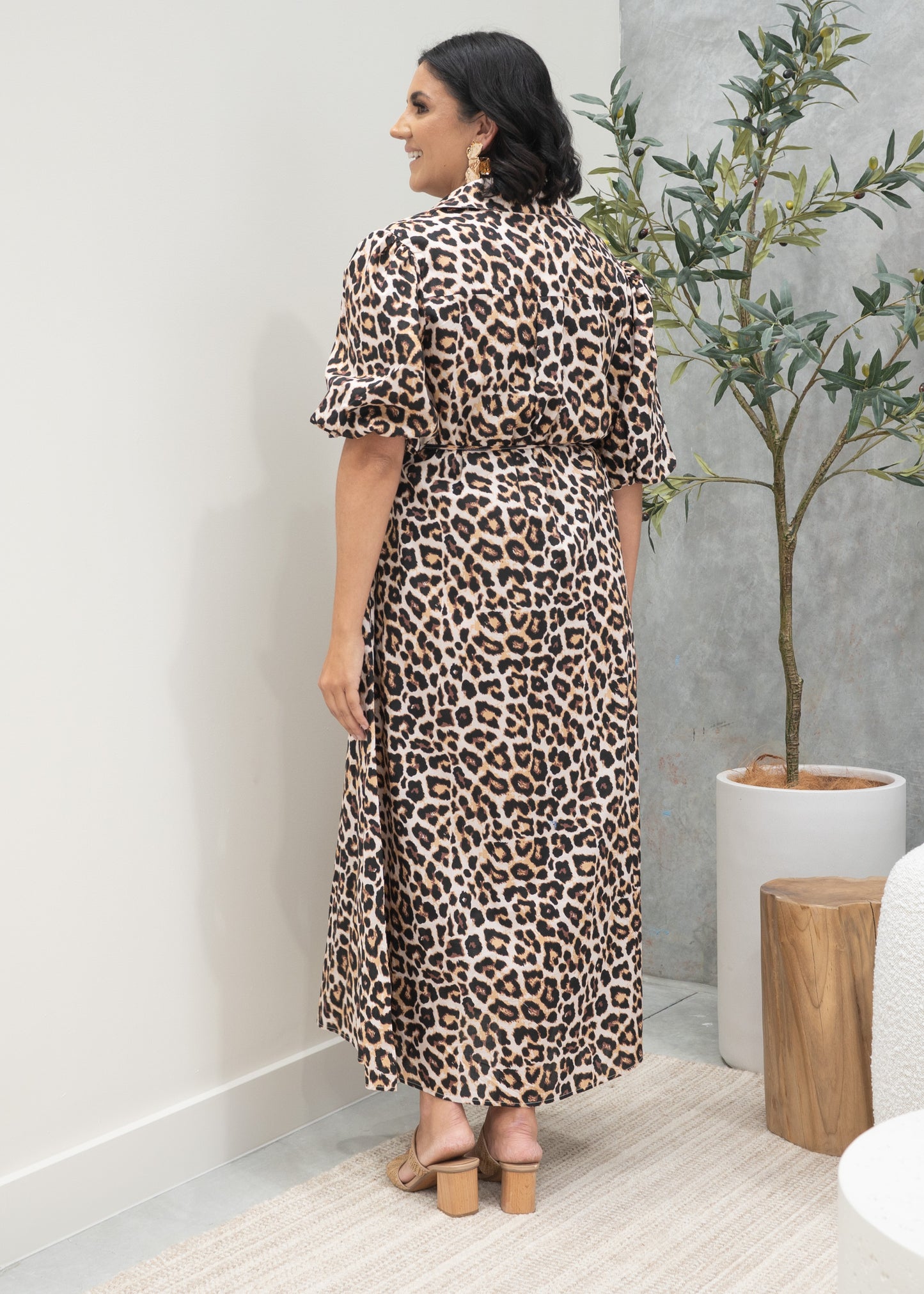 Leopard Maxi Shirt Dress Limited Edition