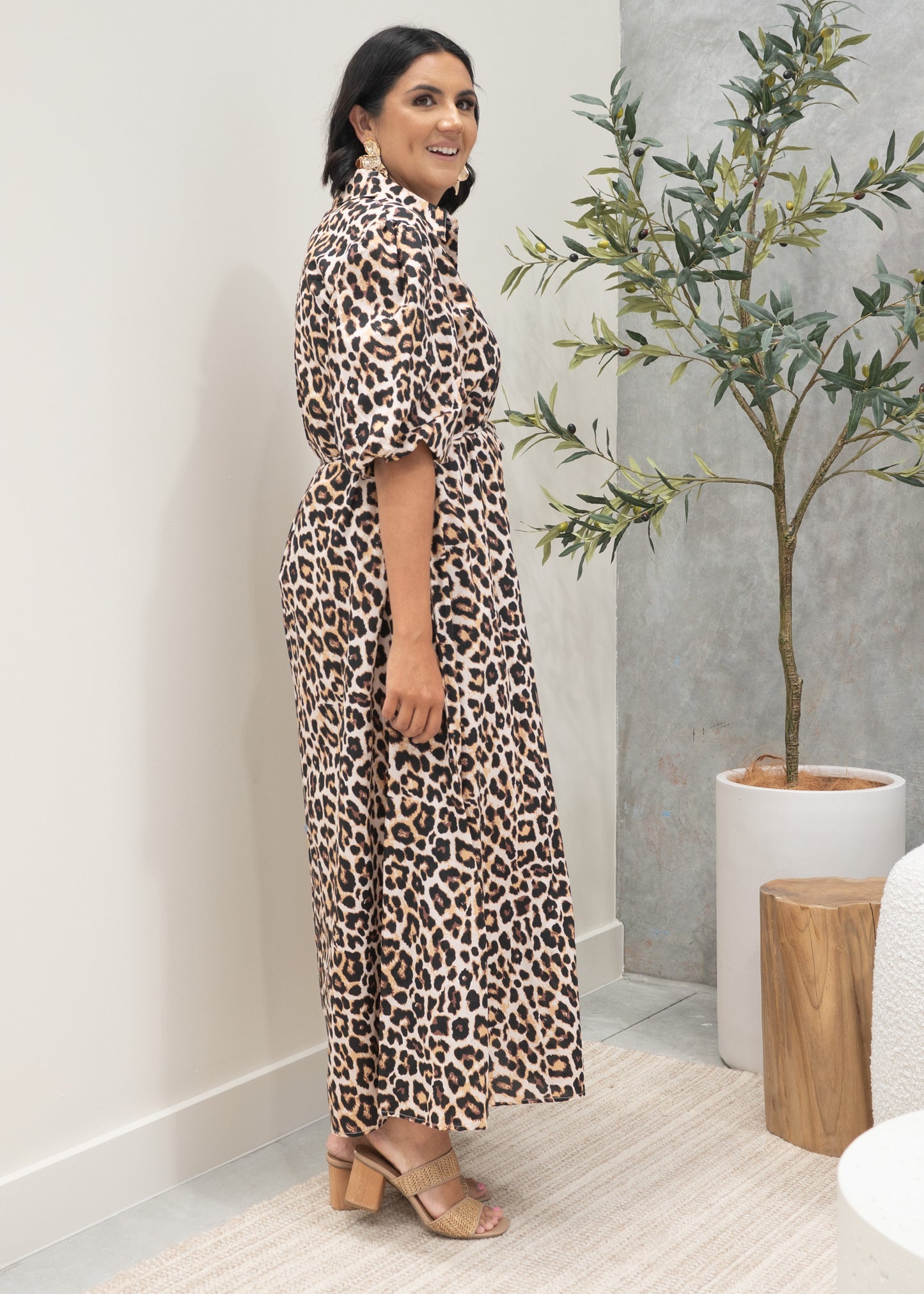 Leopard Maxi Shirt Dress Limited Edition