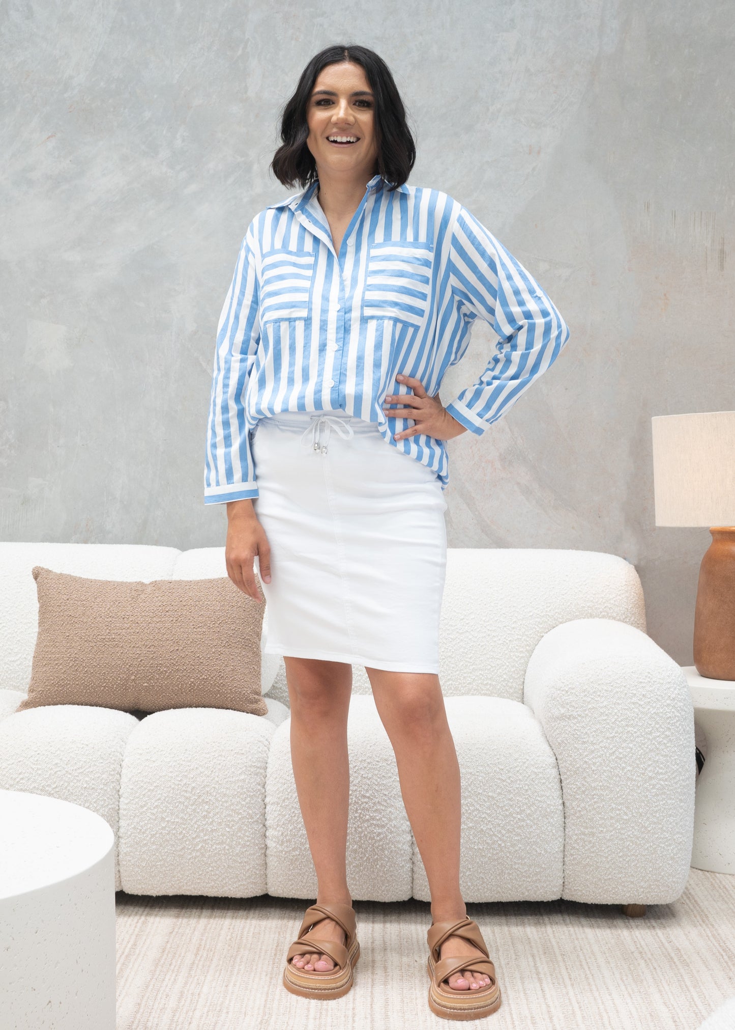 Willow Stripe Shirt Blue