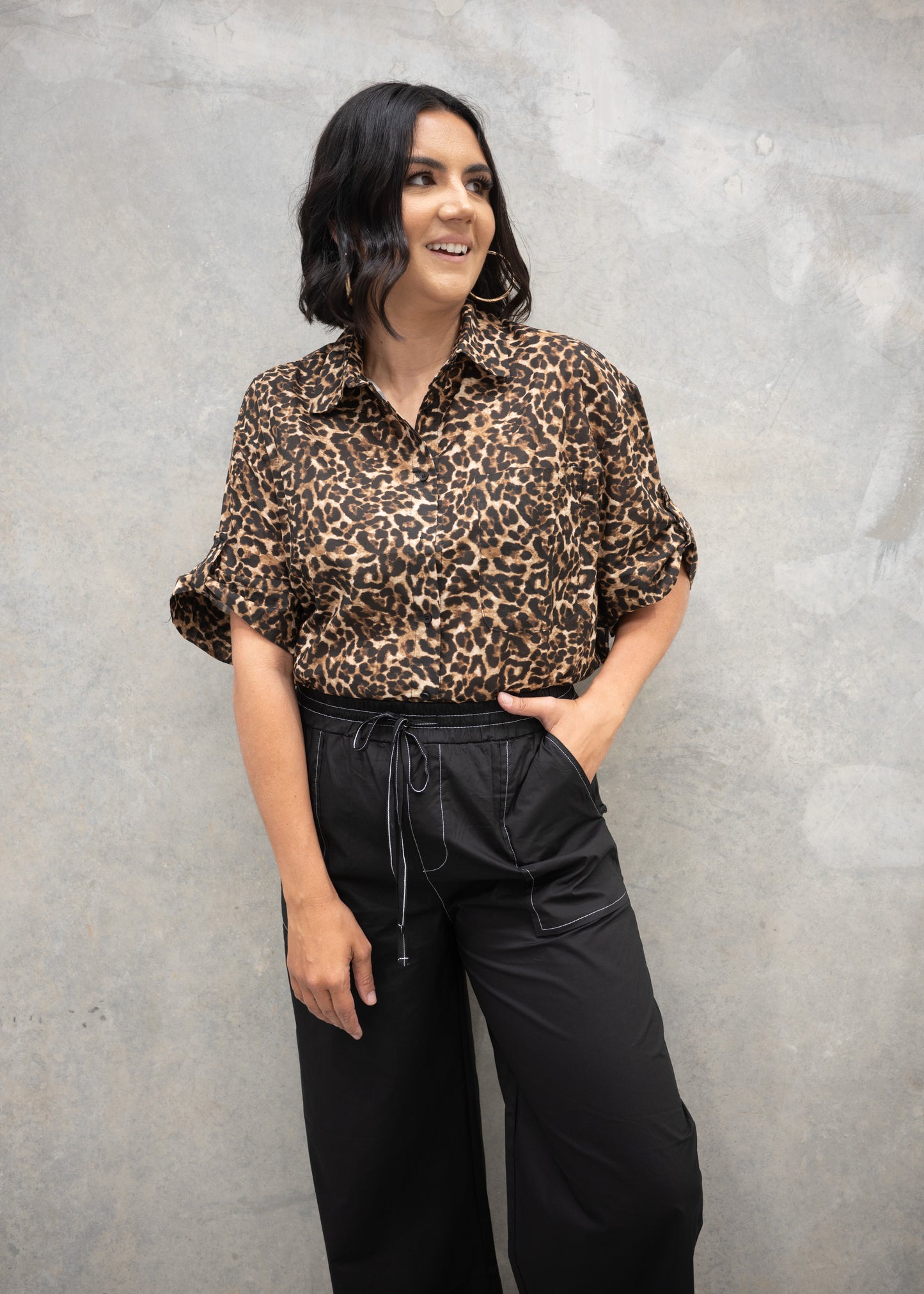 Brown Leopard Shirt